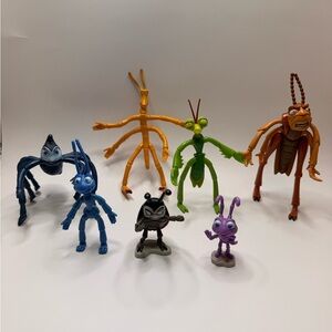 Disney A Bugs Life Figures 7 Set Bendable Poseable